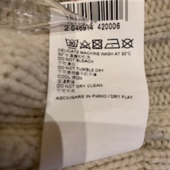 Pimkie Long Sleeve Cable Knit Cream Sweater Girls Size Small - Picture 6 of 6